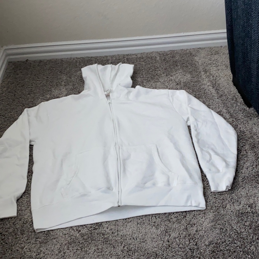 Plain white cover up jacket